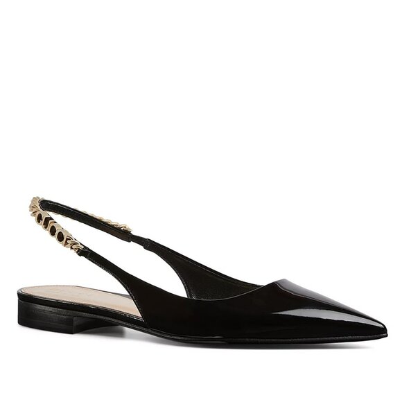 Gucci Signoria Slingback Chain Signature Ballerina Flat Sandals Shoes - Picture 1 of 16